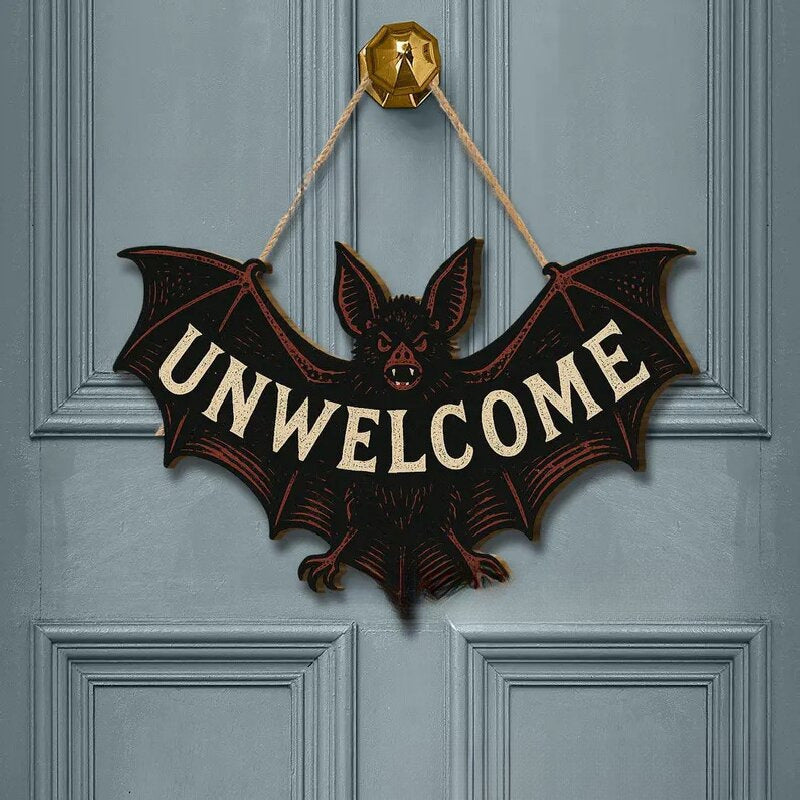 Ornement chauve-souris en bois, Halloween