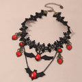 Collier chauve-souris en dentelle, Halloween