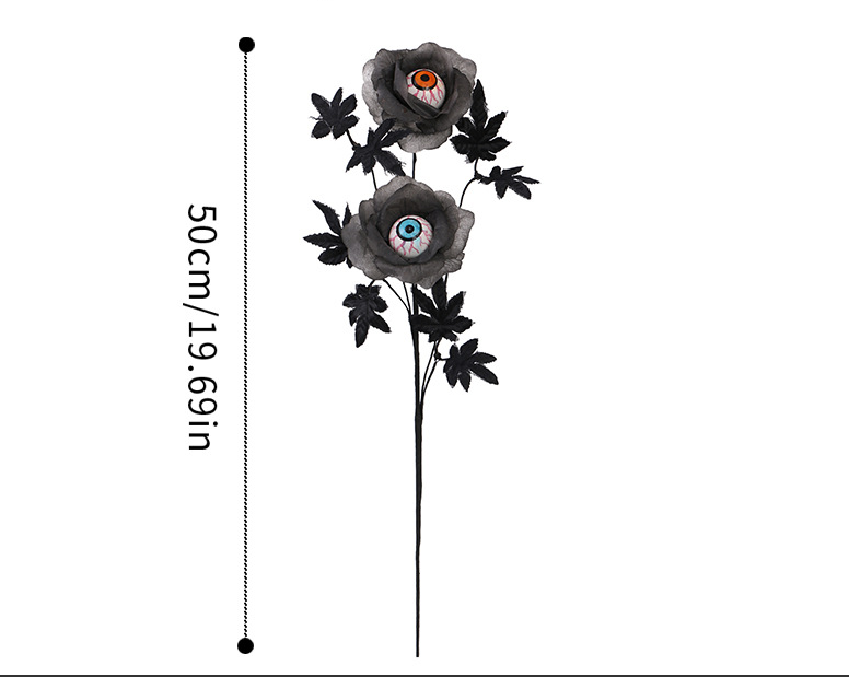 Bouquet globes oculaires et feuilles, Halloween