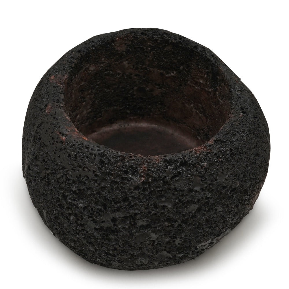 Pot décoratif pierre volcanique, style minimaliste