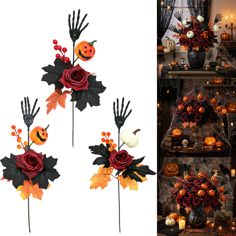 Bouquet citrouilles noires, Halloween