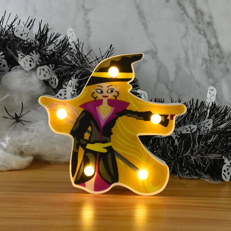 Lampe LED citrouille et fantôme, Halloween