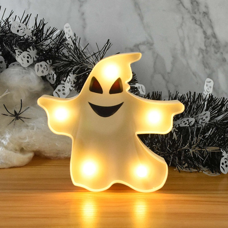 Lampe LED citrouille et fantôme, Halloween