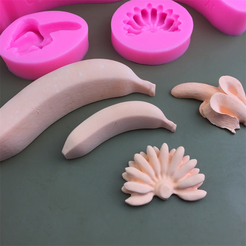 Moule à gâteau mousse banane 3D, silicone