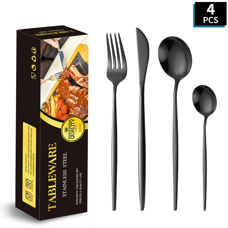 Set couverts inox doré, style portugais
