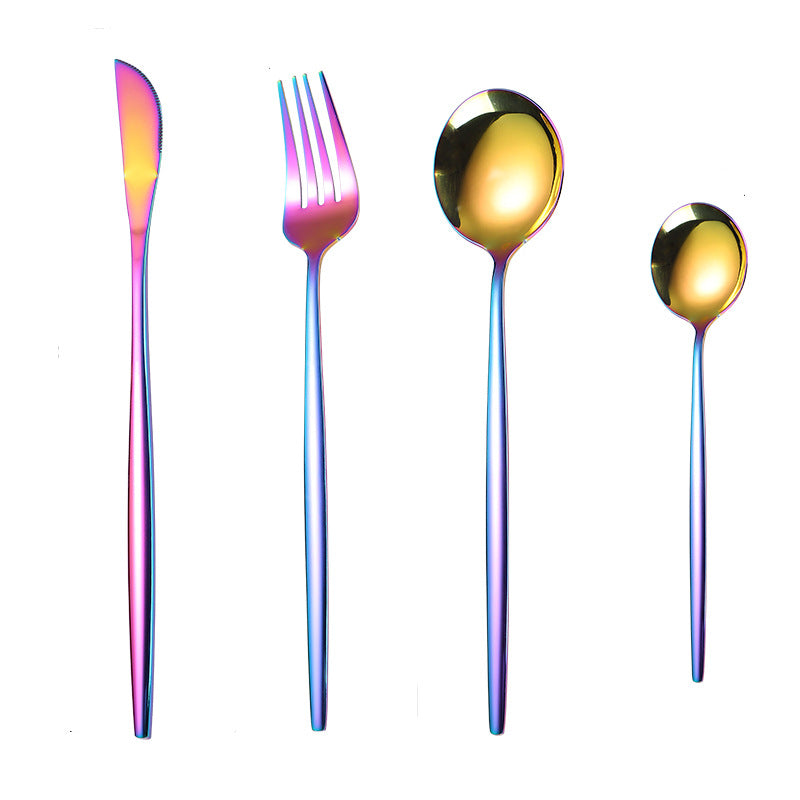 Set couverts inox doré, style portugais