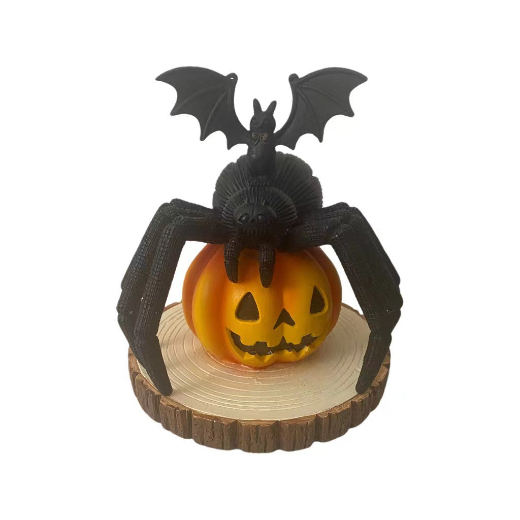 Araignée sur pieu en bois, Halloween