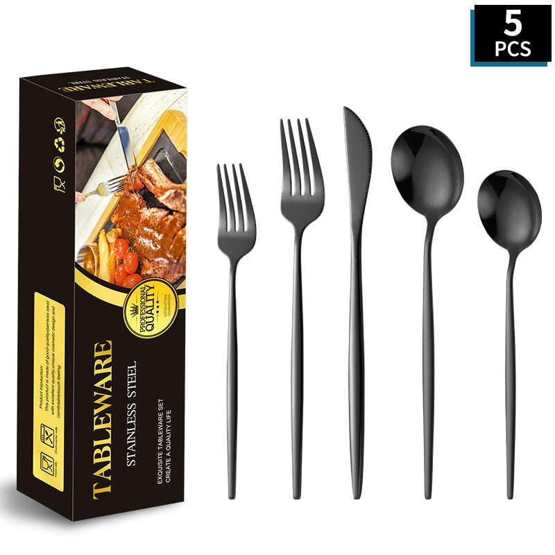 Set couverts inox doré, style portugais