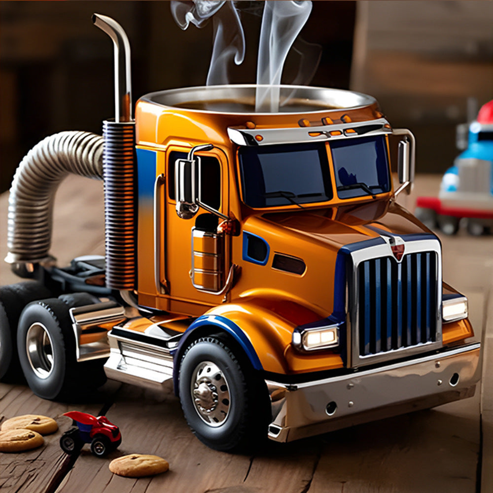 Mug motif camion semi-remorque, fait main