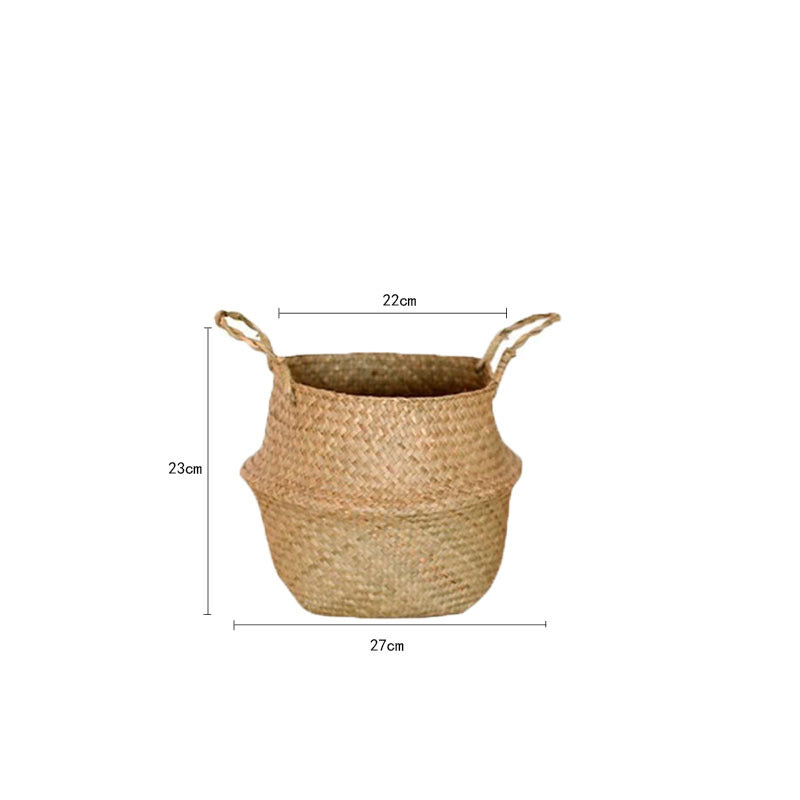 Panier en osier tressé, style scandinave