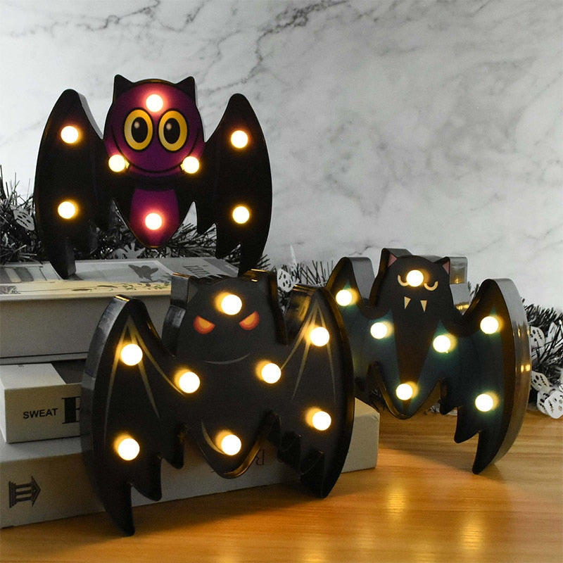 Lampe LED citrouille et fantôme, Halloween