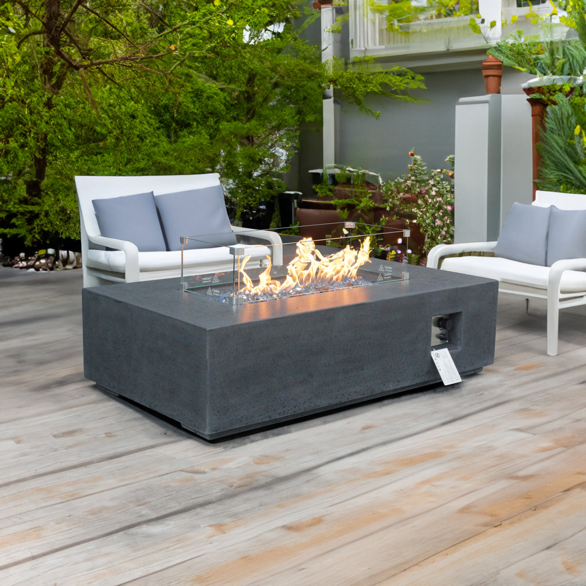Table braséro extérieure béton 52", gaz propane