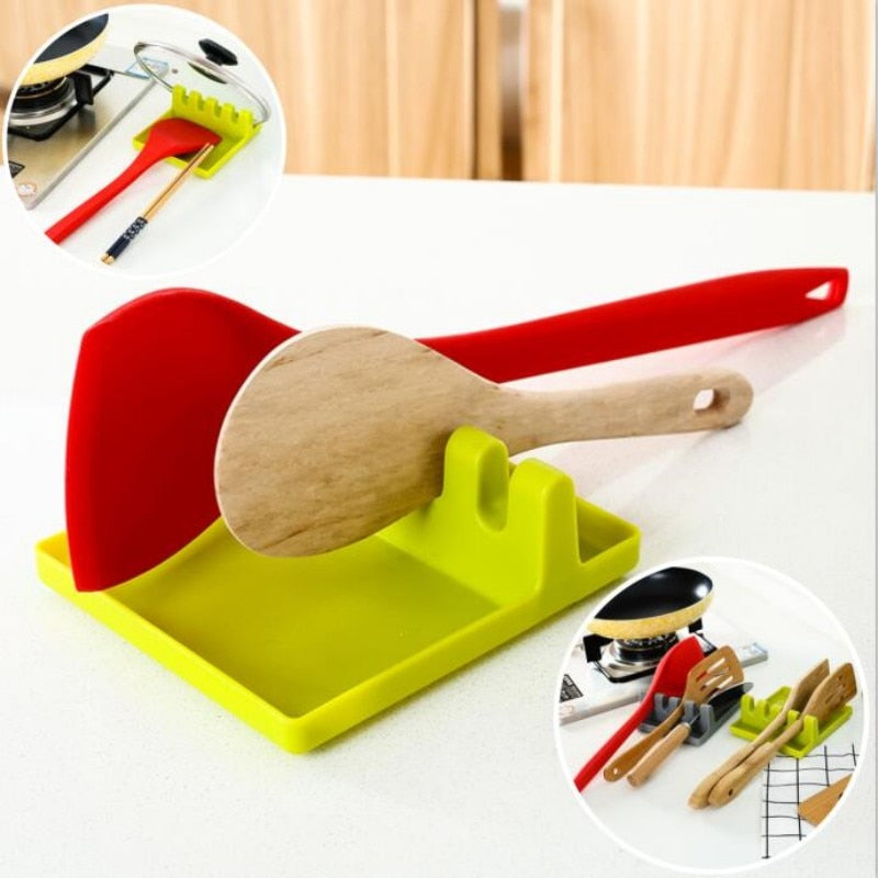 Porte-cuillère et couvercle de cuisine