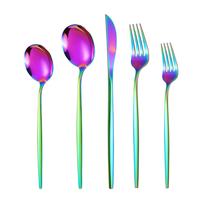 Set couverts inox doré, style portugais