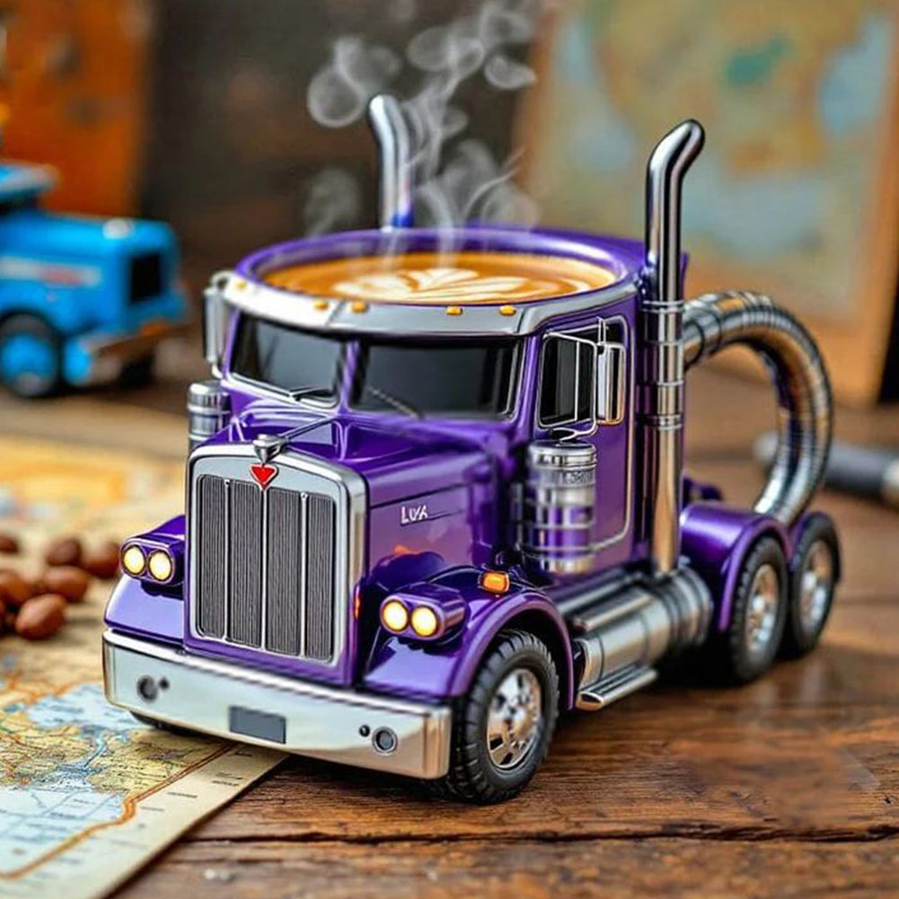 Mug motif camion semi-remorque, fait main