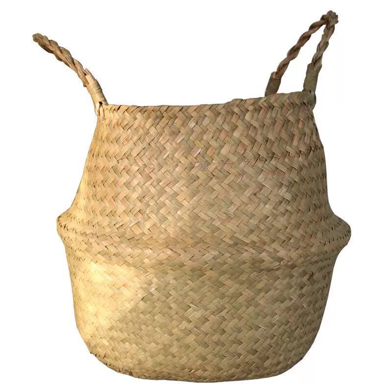 Panier en osier tressé, style scandinave