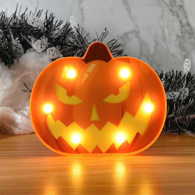 Lampe LED citrouille et fantôme, Halloween
