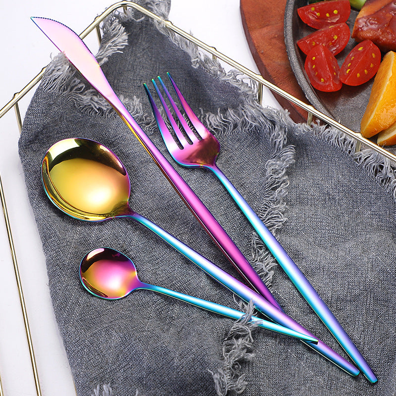 Set couverts inox doré, style portugais