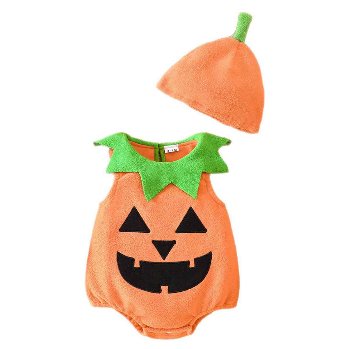 Body bébé brodé citrouille, Halloween