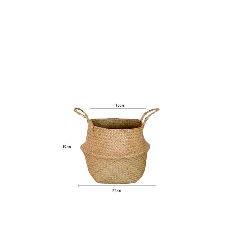 Panier en osier tressé, style scandinave