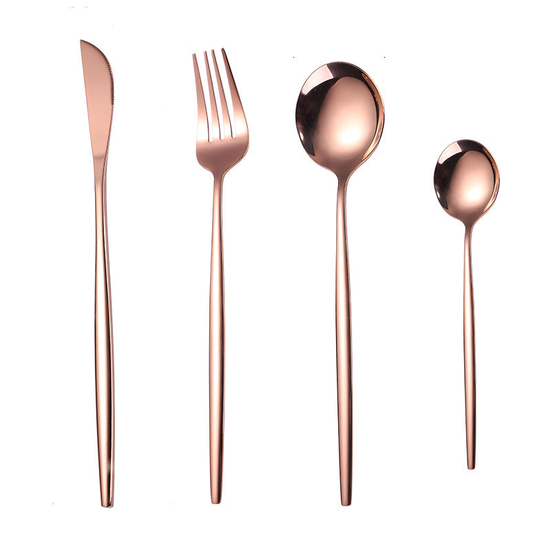 Set couverts inox doré, style portugais