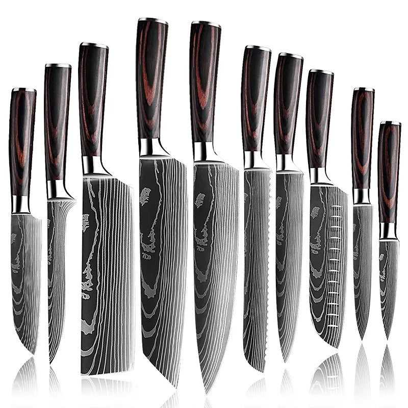 Couteau de chef motif laser