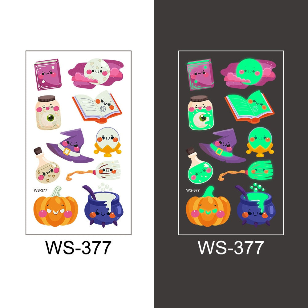 Tatouage lumineux enfant, fête et Halloween