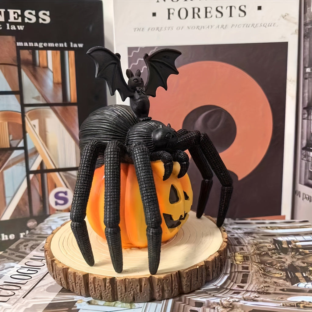 Araignée sur pieu en bois, Halloween