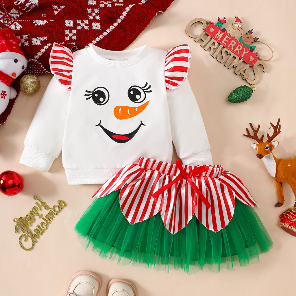 Ensemble de Noël fille, bonhomme de neige