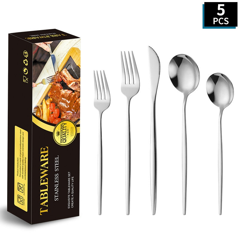 Set couverts inox doré, style portugais