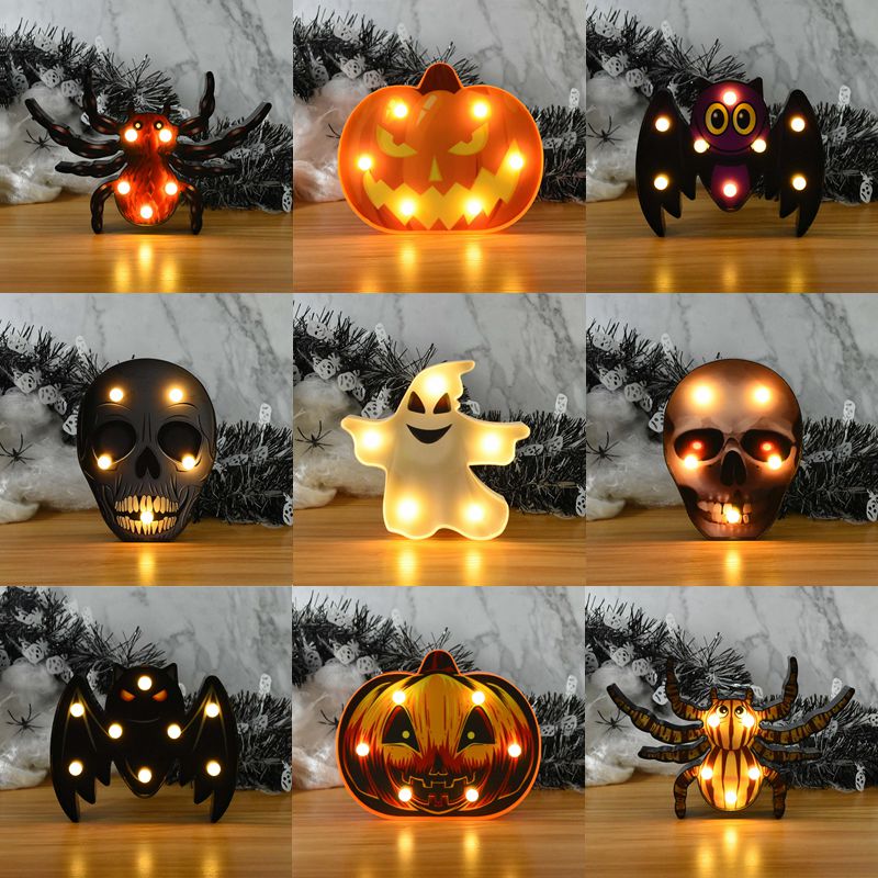 Lampe LED citrouille et fantôme, Halloween
