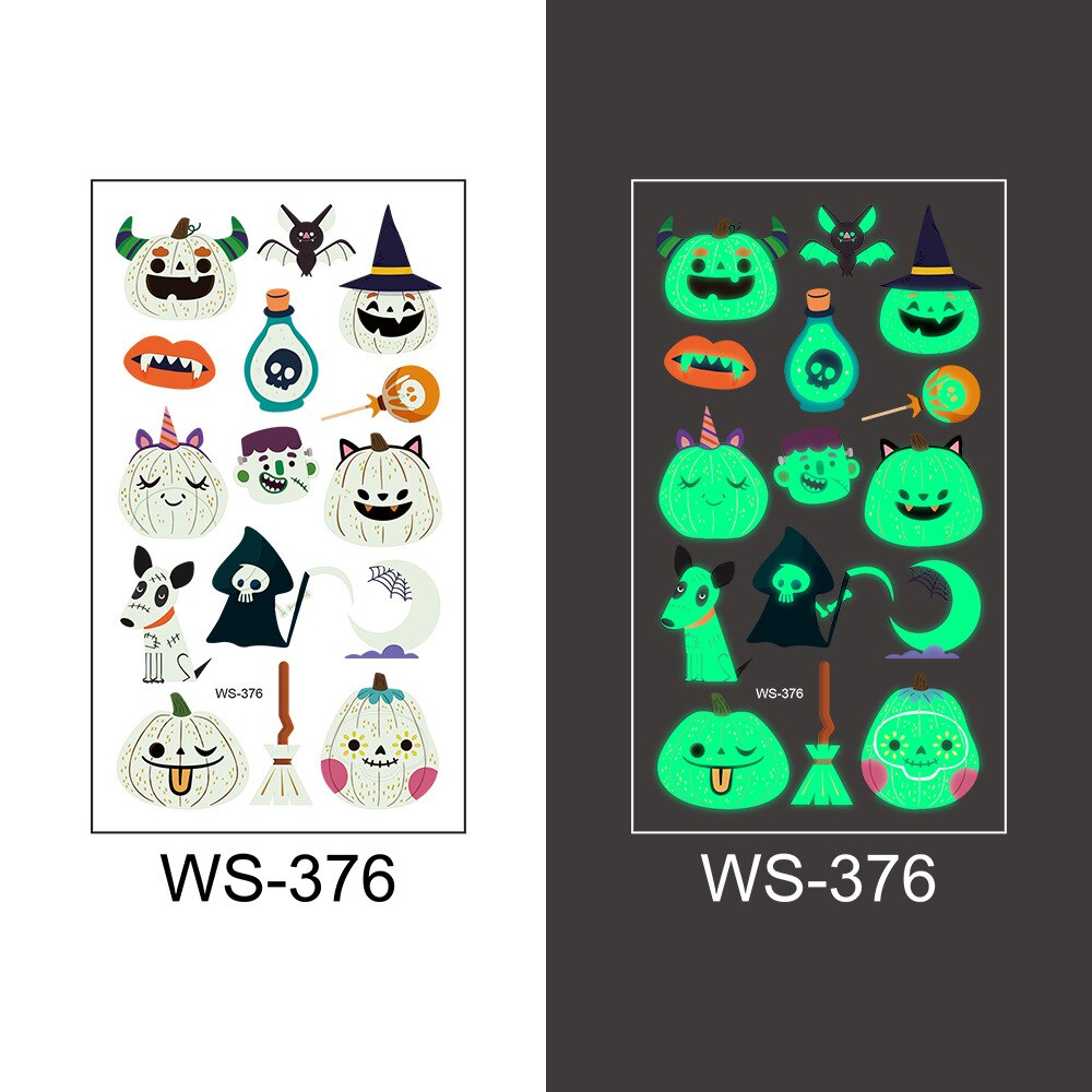 Tatouage lumineux enfant, fête et Halloween