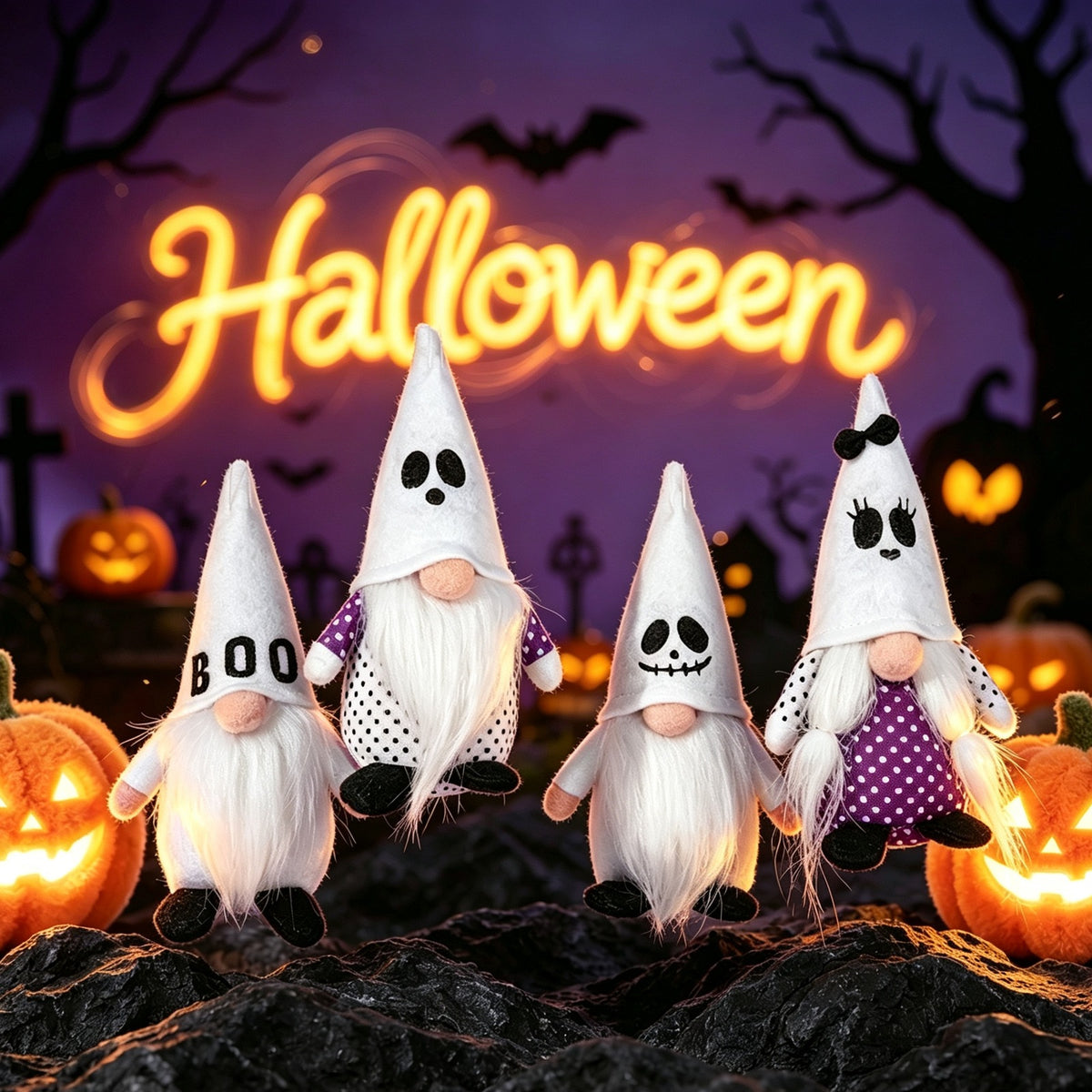 Gnome peluche chapeau sorcière, Halloween