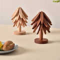 Set de dessous de plat en bois massif, noyer