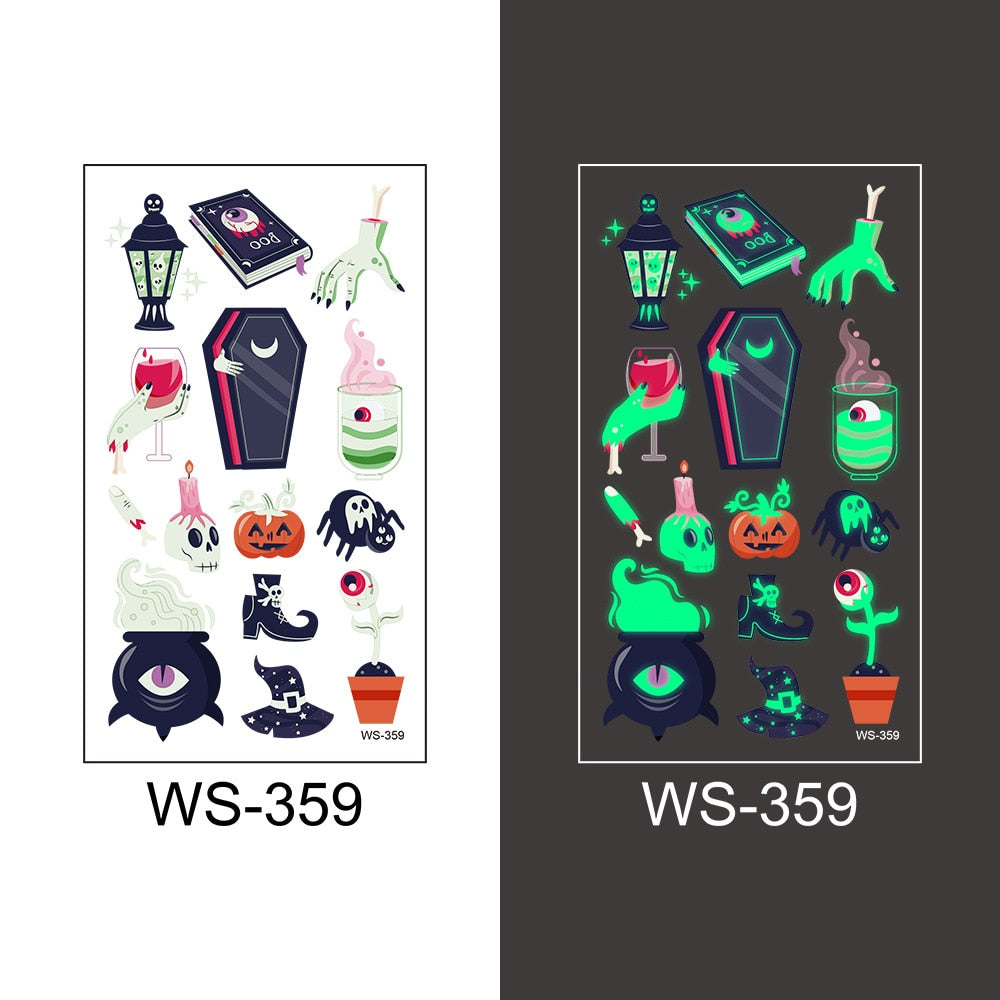 Tatouage lumineux enfant, fête et Halloween