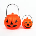 Halloween Glowing Decorative Plastic Portable Jack-o-Lantern Candy Jar For Children's Performance Props With Lid Pumpkin Bucket