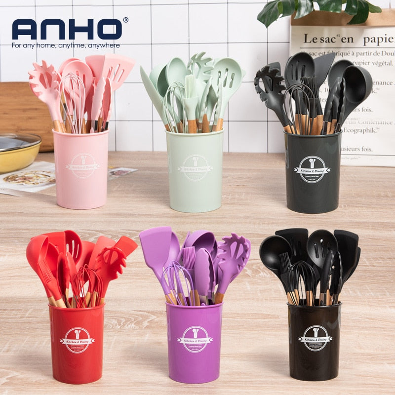 Set d'ustensiles de cuisine en silicone