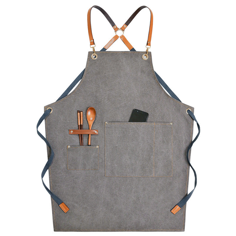 Tablier denim workwear, logo personnalisable