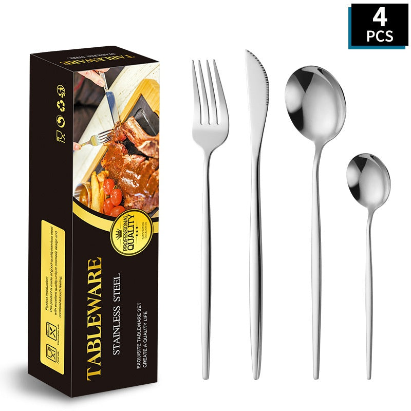 Set couverts inox doré, style portugais