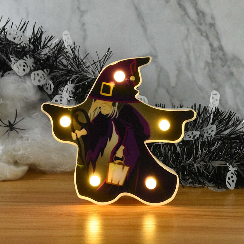 Lampe LED citrouille et fantôme, Halloween