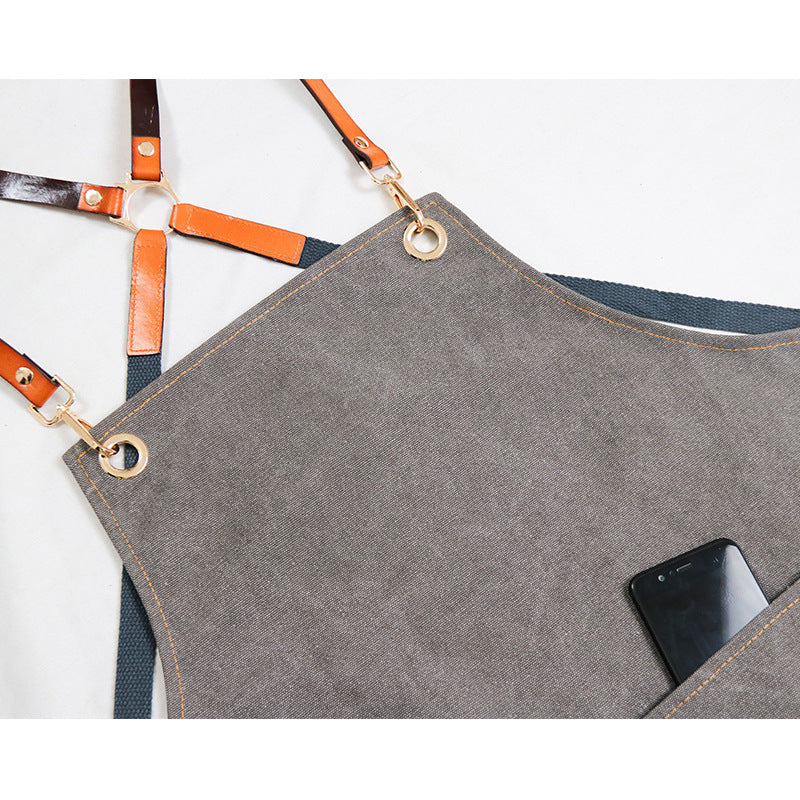 Tablier denim workwear, logo personnalisable