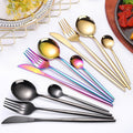 Set couverts inox doré, style portugais