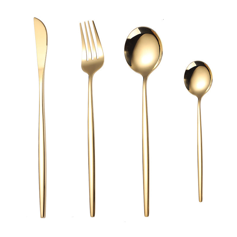 Set couverts inox doré, style portugais