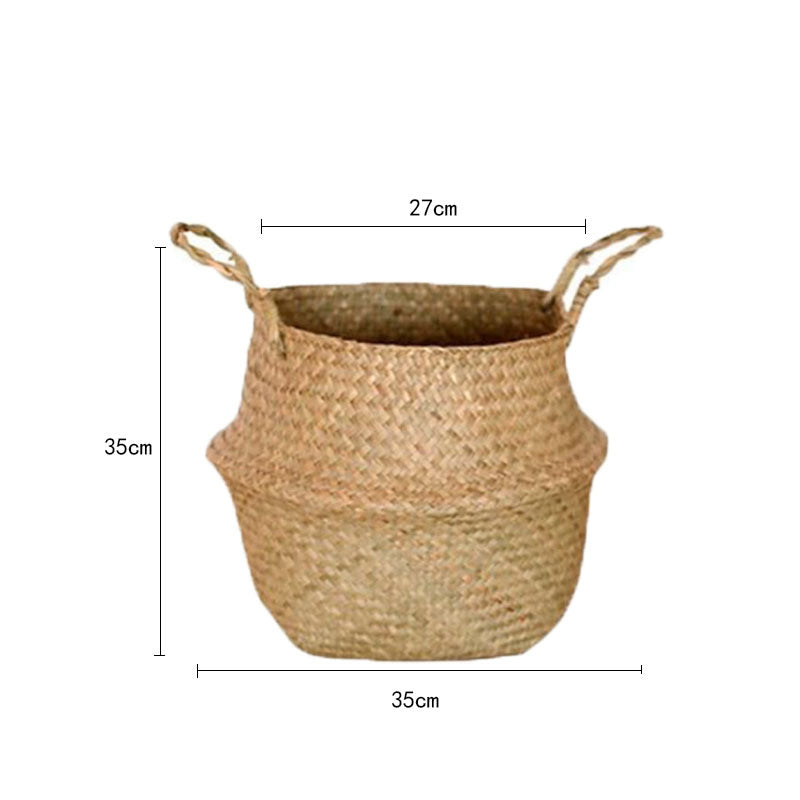 Panier en osier tressé, style scandinave