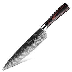 Couteau de chef motif laser