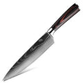 Couteau de chef motif laser