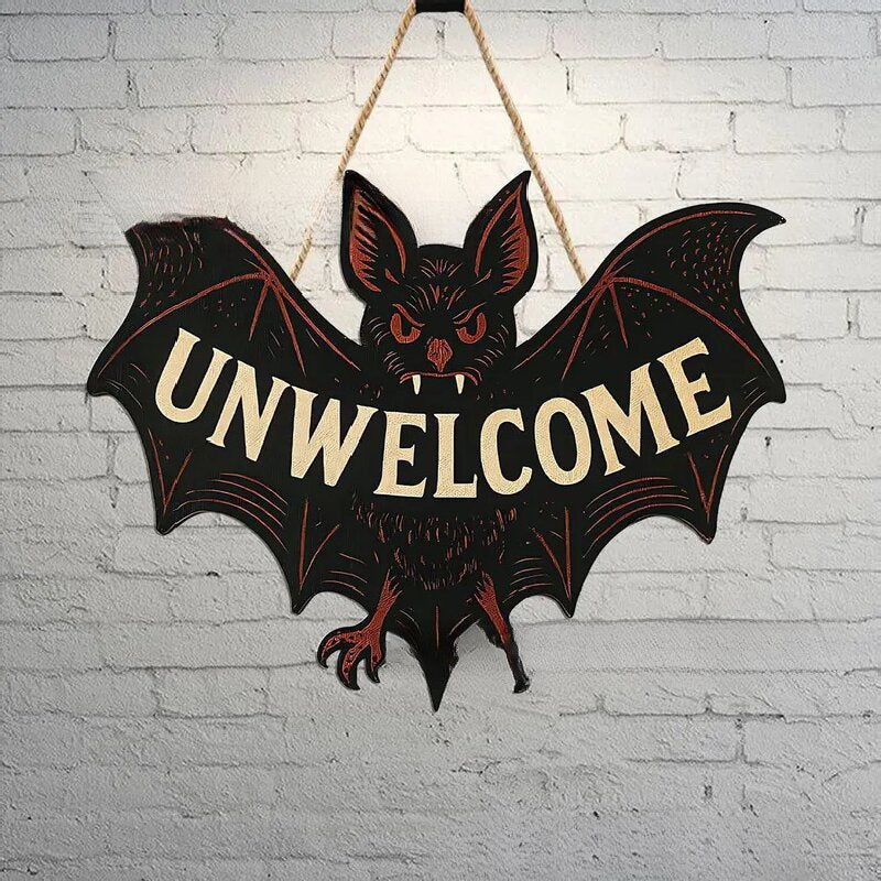Ornement chauve-souris en bois, Halloween