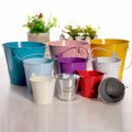 Petit pot en fer-blanc coloré