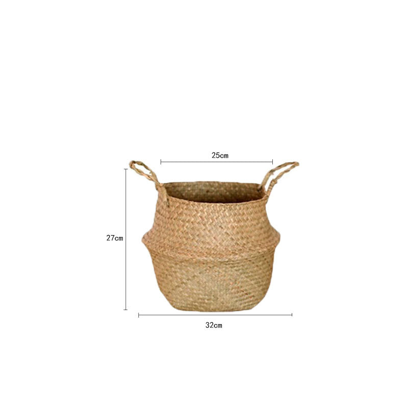 Panier en osier tressé, style scandinave
