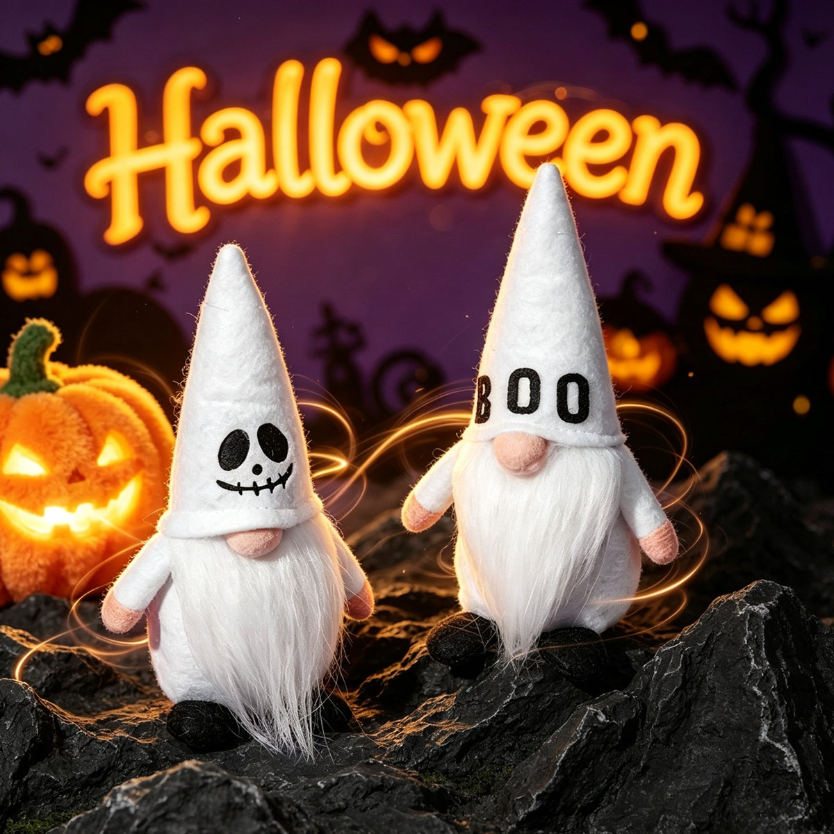 Gnome peluche chapeau sorcière, Halloween